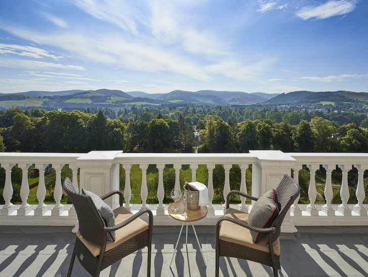 View from the balcony at Peebles Hydro