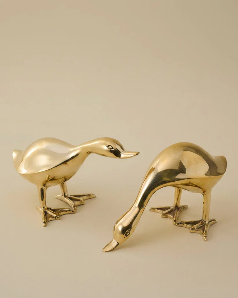Antique Inspired Solid Brass Duck