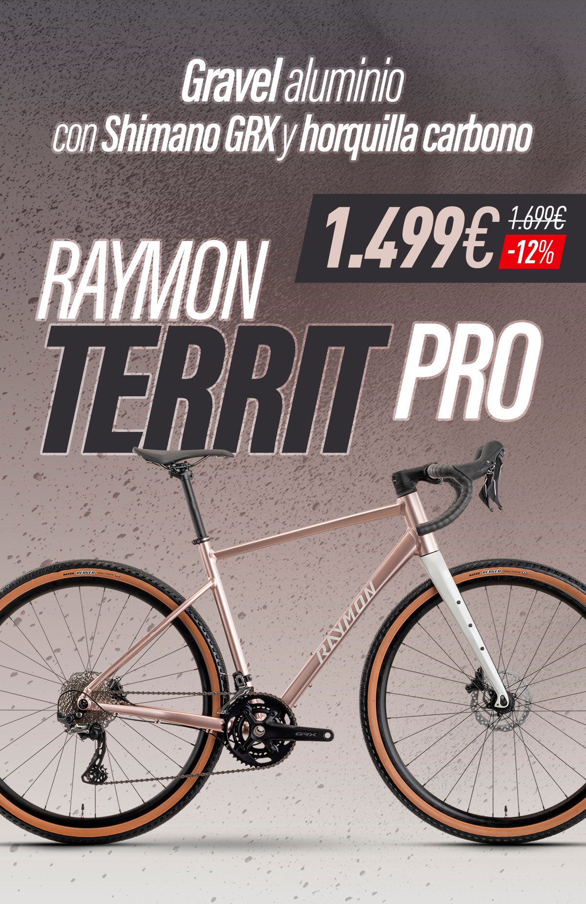 Raymon Territ Pro: gravel aluminio con Shimano GRX