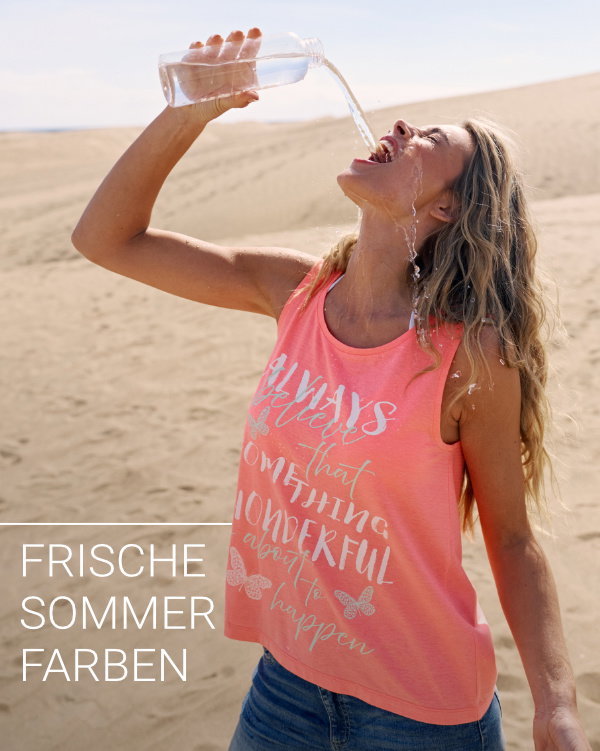Luftiges Top mit Frontprint