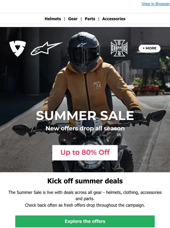 Ride into summer with up to 80% off