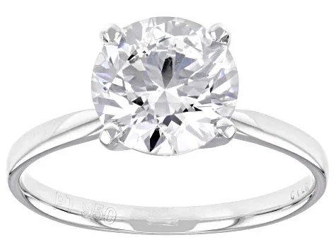 Image of Peace Jewelers Platinum Choice of Carat Lab-Grown Diamond Solitaire Ring