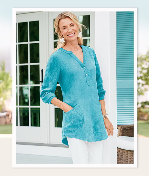 Santorini Gauze Pullover