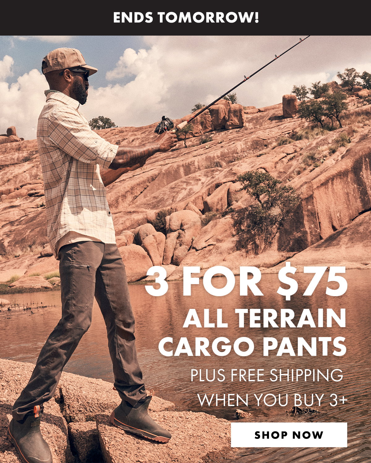 3 for $75 All Terrain Cargo Pants Plus free shipping when you buy 3+