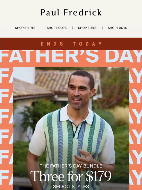 Don’t miss 3 shirts for $179.