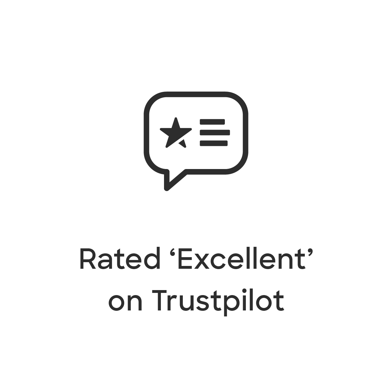 Rated 'Excellent' on Trustpilot