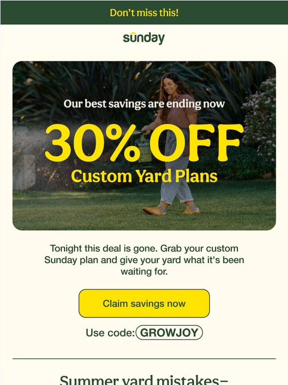 Last Call for 30% OFF