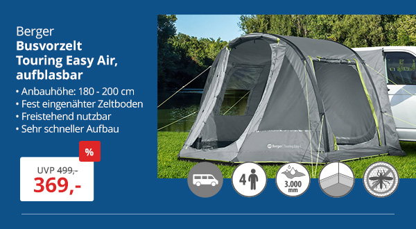 Berger Touring Easy Air aufblasbares Busvorzelt
