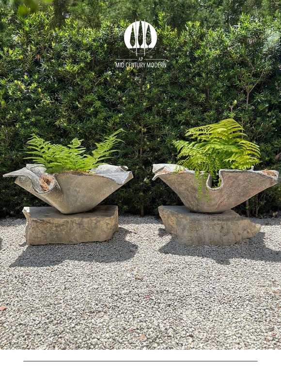 Explore the Largest Collection of Original Willy Guhl Planters in the United States
