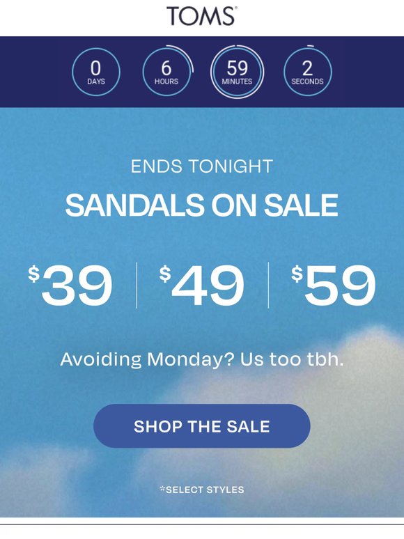 ⏰ Final Hours: Weekend Sandal Sale