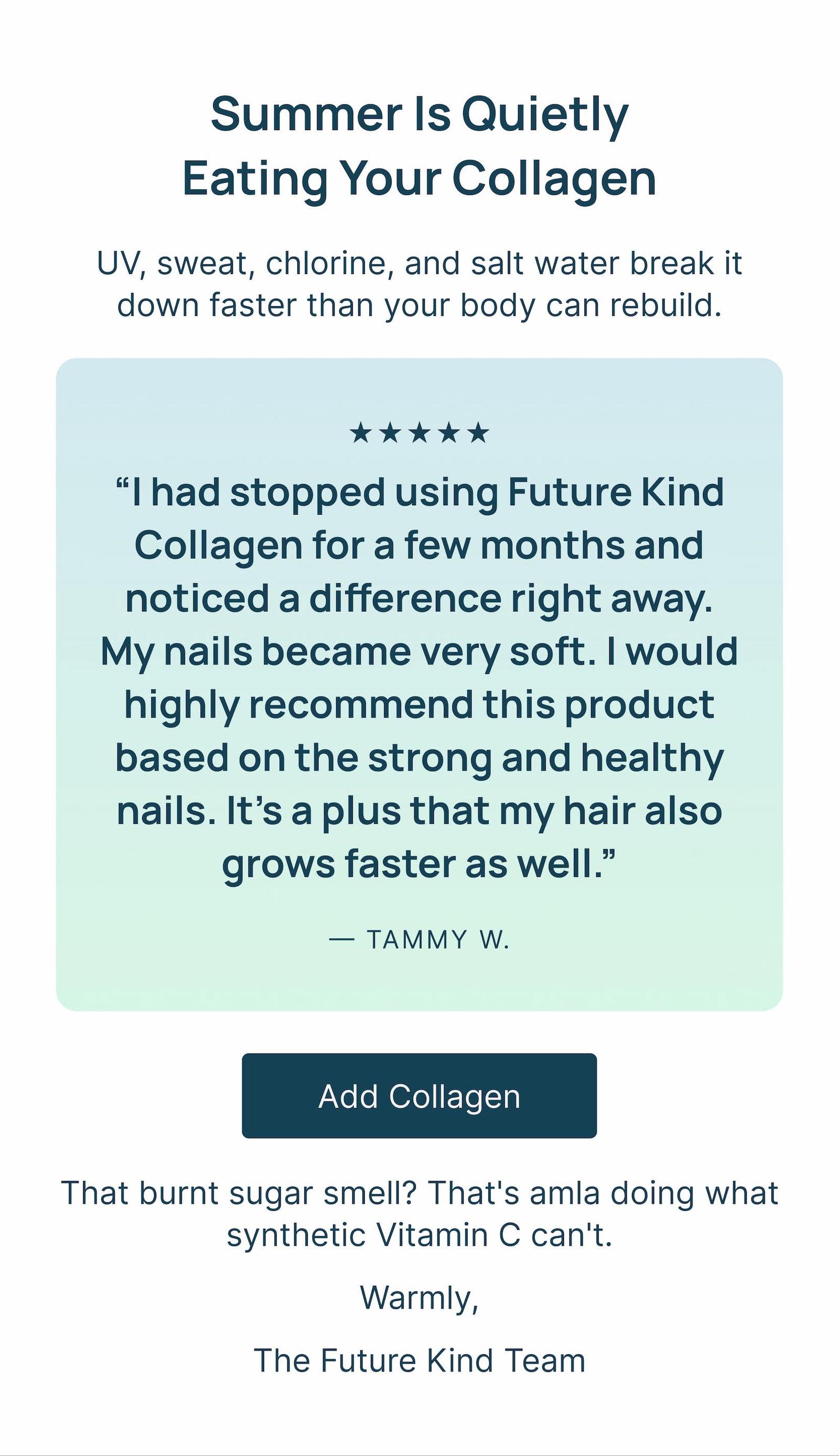 Add collagen