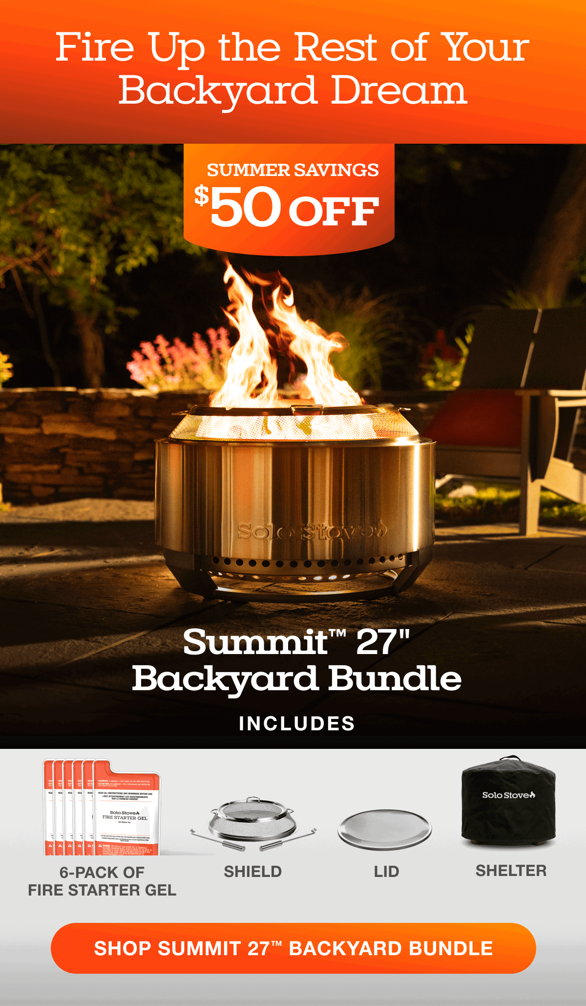 Summit 27 Fire Pit Backyard Bundle