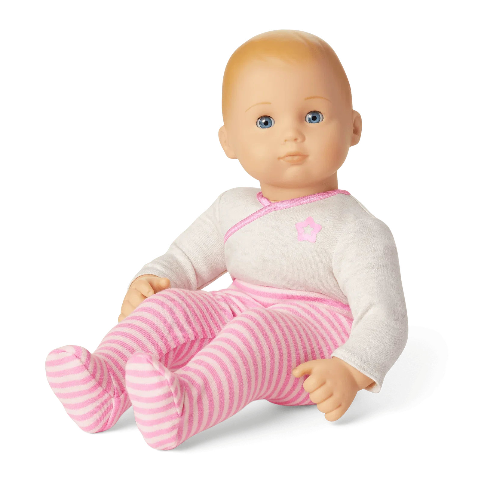 Image of Bitty Baby® Doll #3 with blonde hair in Pretty Pink