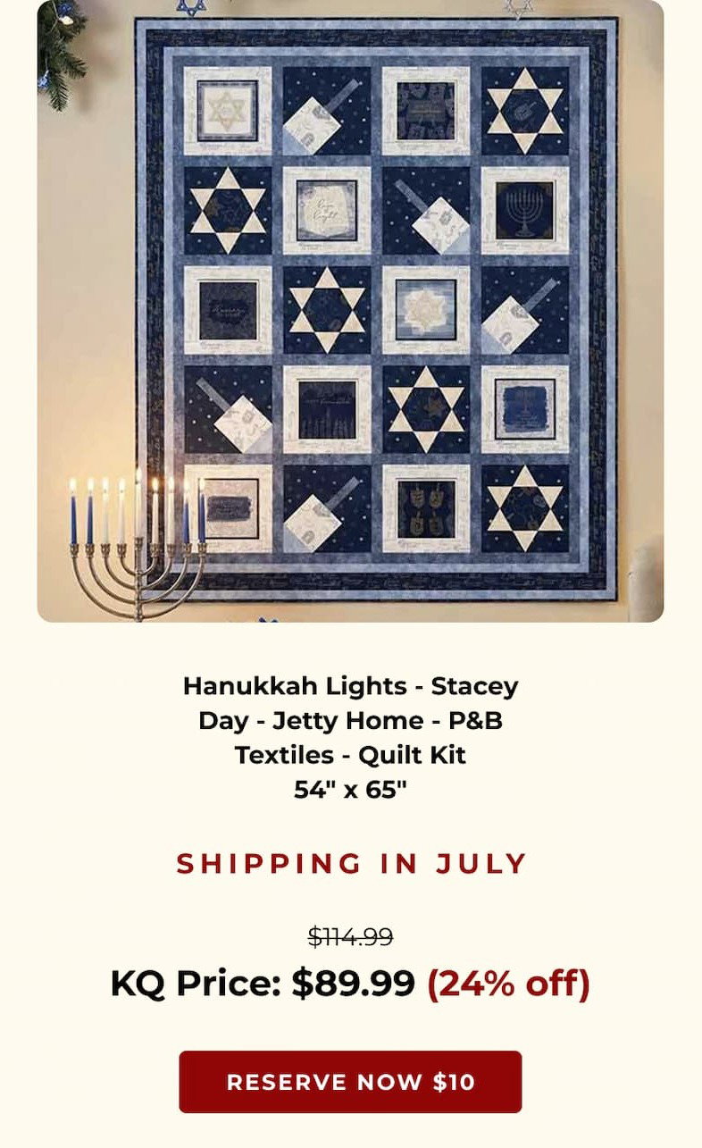 Hanukkah Lights Quilt Kit