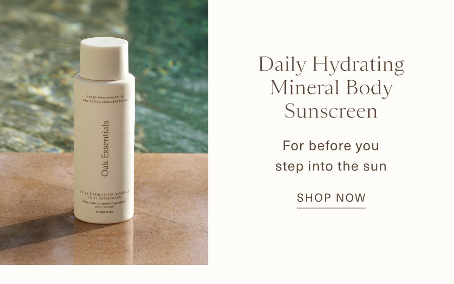 Daily hydrating mineral body sunscreen