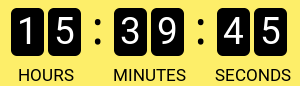 Time counting down to midnight 8th June