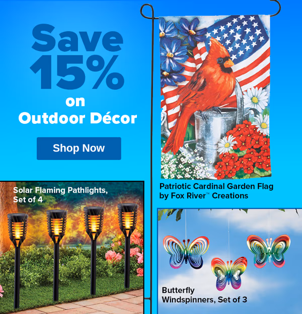Save 15% on Outdoor Décor