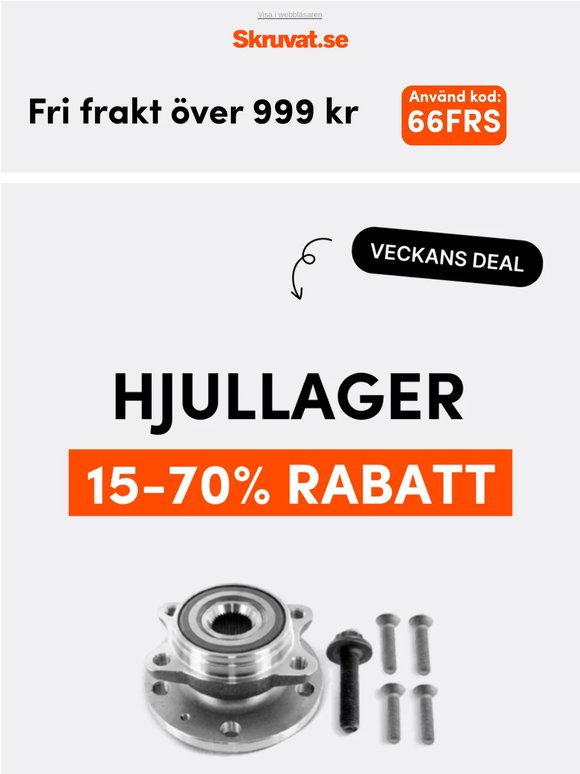 15-70% på hjullager!