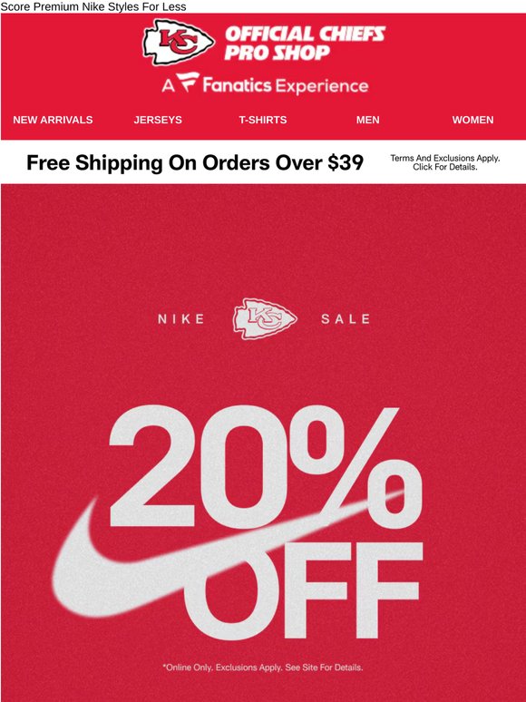 3...2...1... GO! 20% Off Nike Starts Now