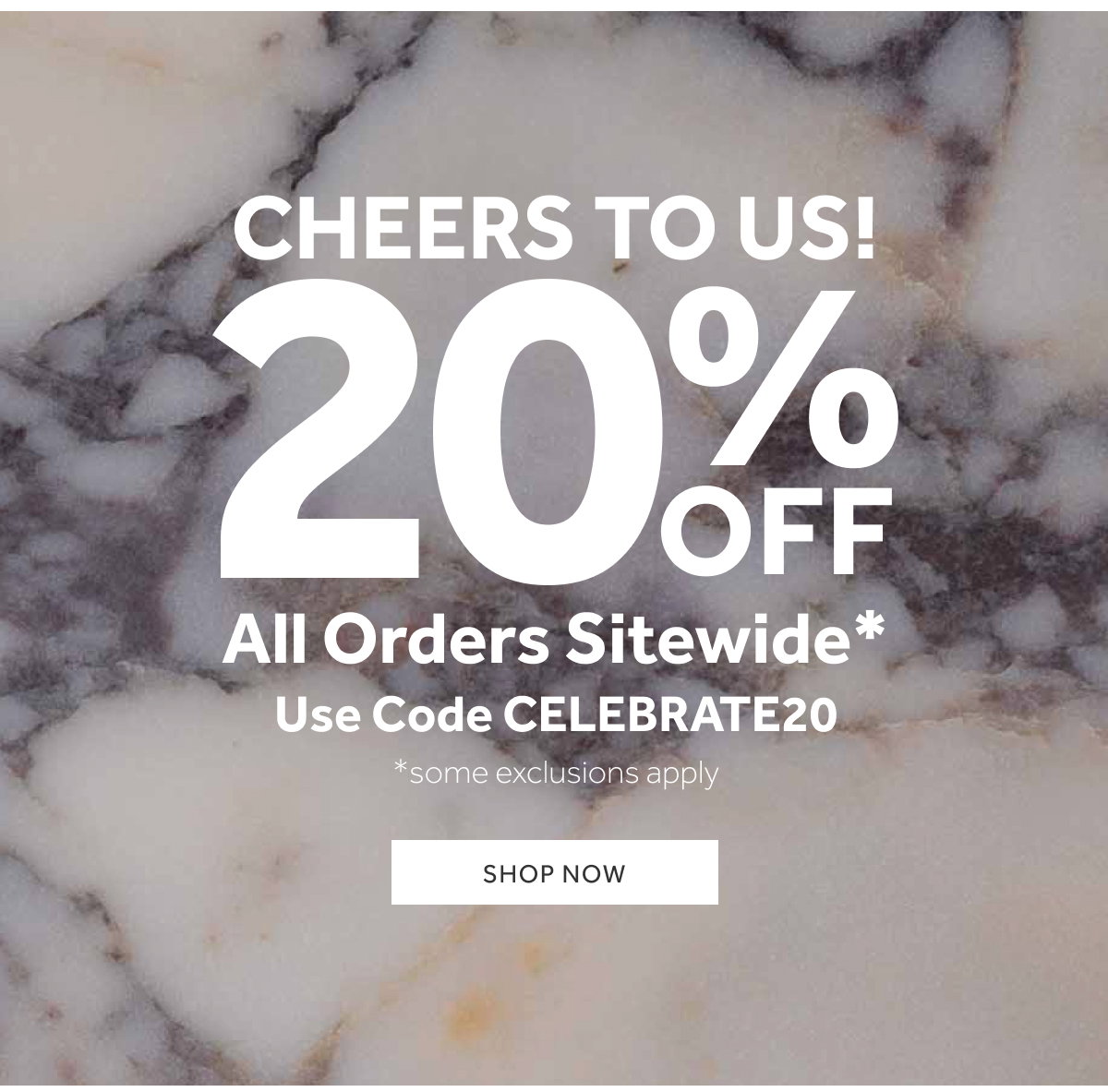 20% Off Sitewide with code: CELEBRATE20 (some exclusions apply). Shop Now