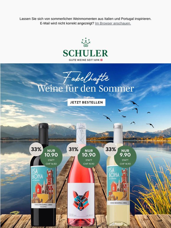 Fabelhafte Weine für Ihren Sommer ☀️