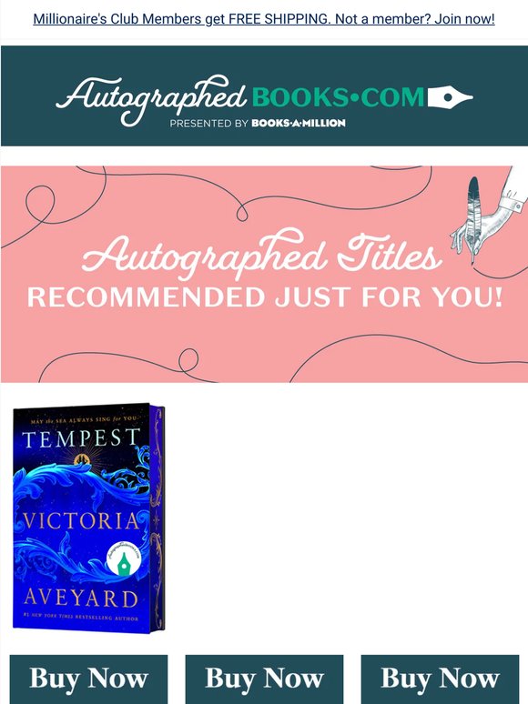 Autographed by Victoria Aveyard, Tini Younger, Sophia Benoit & More