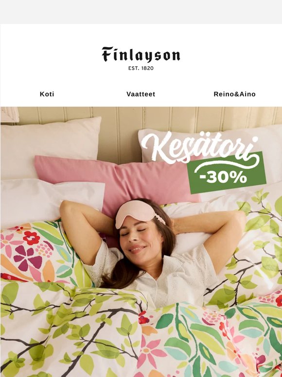 Ihania pussilakanasettejä -30% 🌸