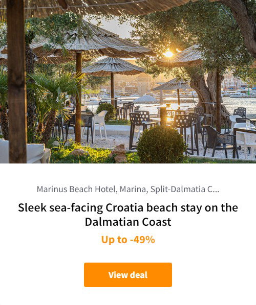 Sleek sea-facing Croatia beach stay on the Dalmatian Coast
