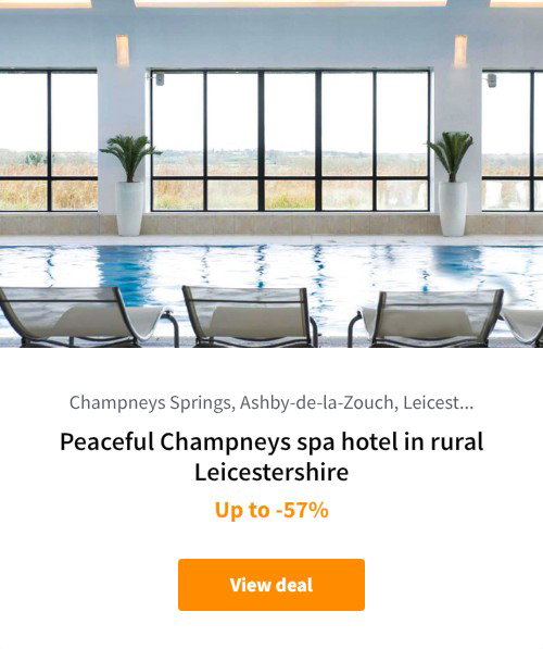 Peaceful Champneys spa hotel in rural Leicestershire
