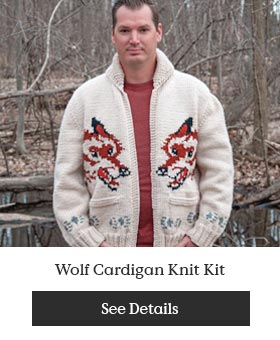 Wolf Cardigan Knit Kit