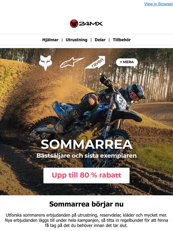 Sommarrean är igång med upp till 80 % rabatt