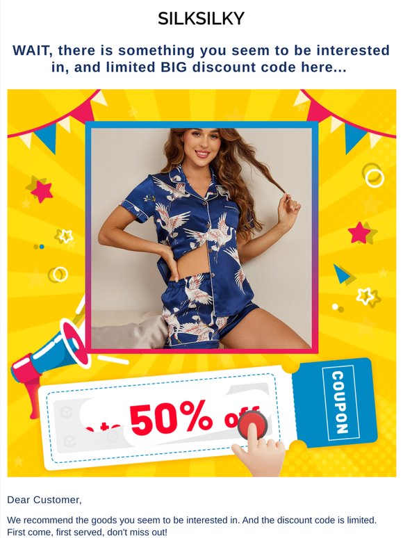 WAIT, there is something you seem to be interested in, and limited BIG discount code here...
