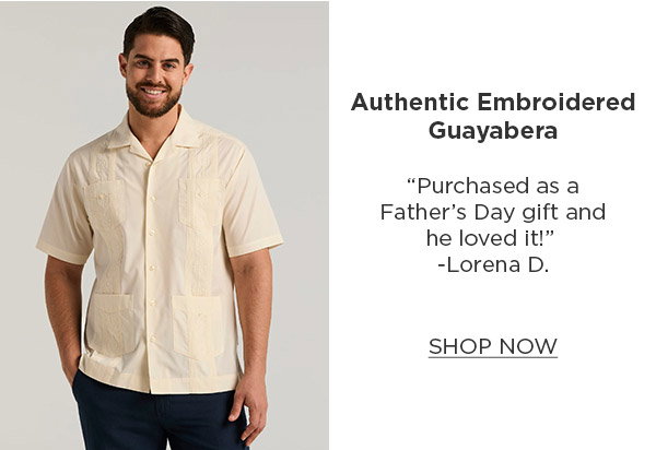 SHOP AUTHENTIC EMBROIDERED GUAYABERA