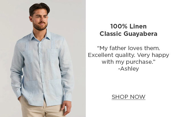 SHOP 100% LINEN CLASSIC GUAYABERA