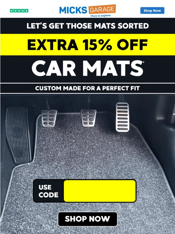 SUNDAY SAVER⭐ New Car Mats -15%