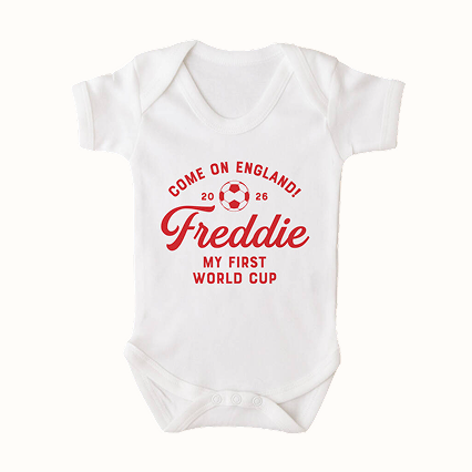 It's Coming Home World Cup Personalised Babygrow