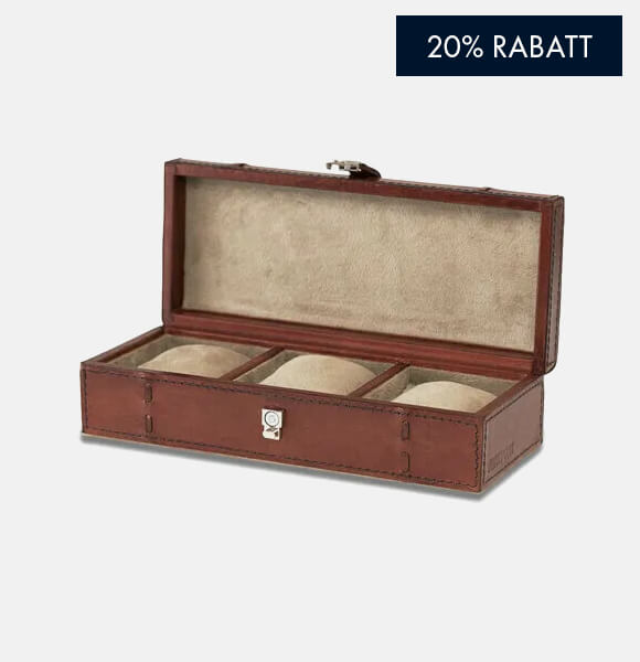 Kensington klockbox läder