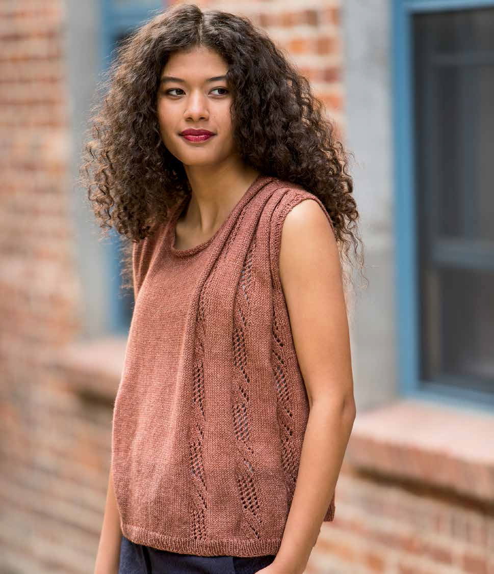 Folded Lace Tank Knitting Pattern Download