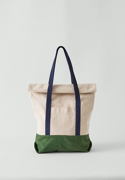 Cotton Canvas Roll Top Bag