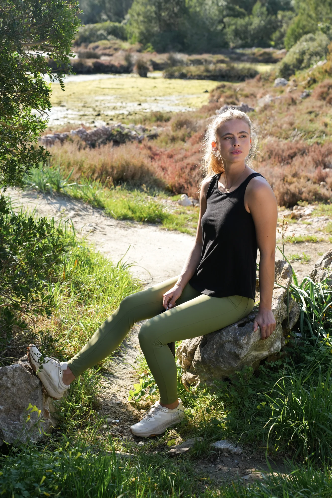Image of MAX Stretch Skinny Outdoor Trousers - Olive