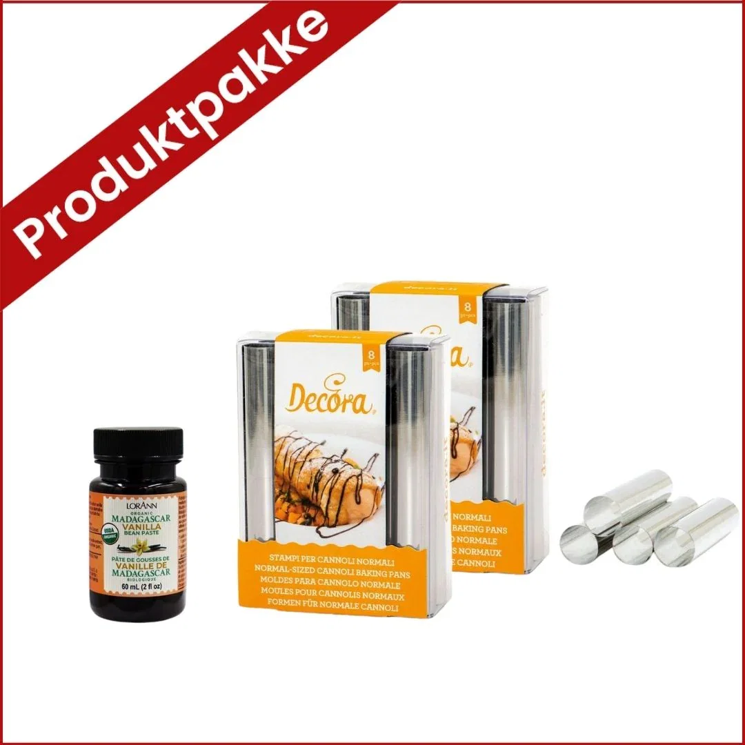 Image of Cannoli Skoleboller produktpakke - Alt du trenger for herlige hjemmelagde skoleboller med vaniljekrem