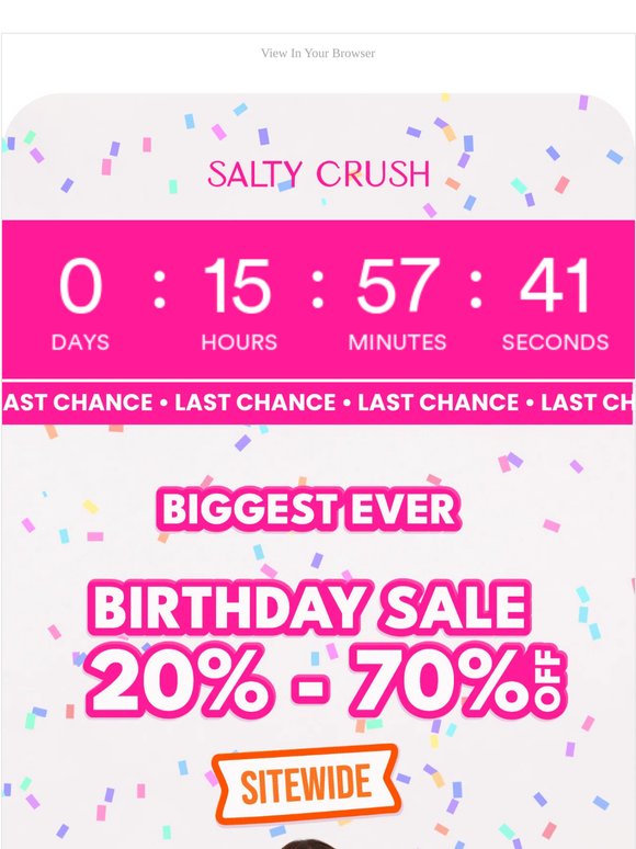 ENDS TONIGHT ⏰ BIGGEST EVER BIRTHDAY SALE