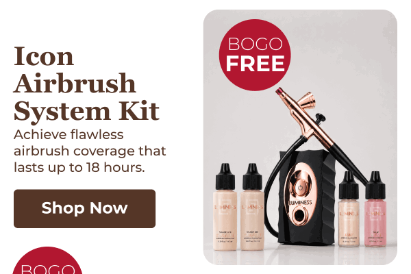 ICON AIRBRUSH SYSTEM KIT: Achieve flawless airbrush coverage that lasts up to 18 hours.