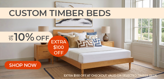 From regal and classic four-poster timber beds to minimalist timber floating bed frames