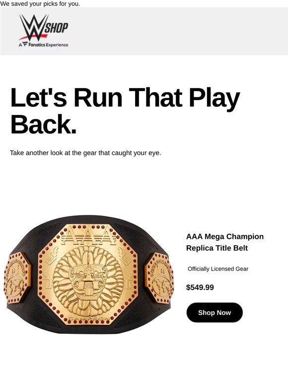 Revisit: AAA Mega Champion Replica Title Belt