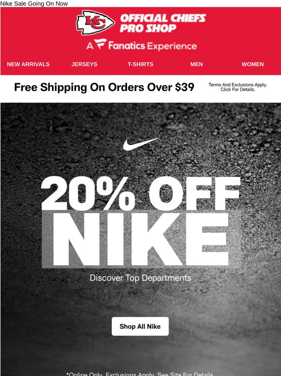 Shop Your Favorite Nike Departments With 20% Off