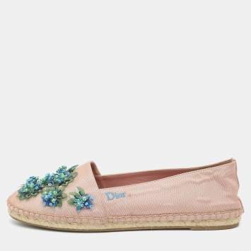 Size 36.5 Pink Floral Embellis
