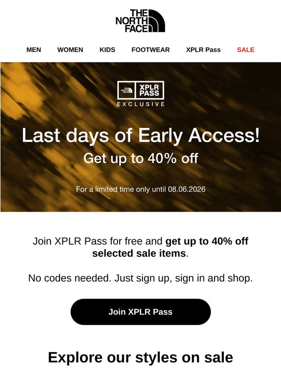 Last 2 days: unlock up to 40% off with Sale Early Access