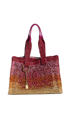 Summer Banana rafia tote bag