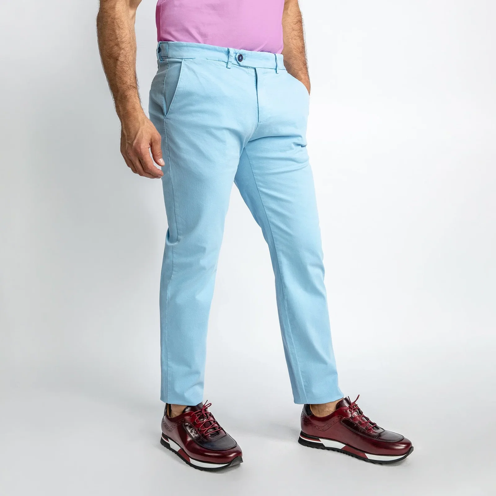 Image of CLAUDIO LUGLI COLORED CHINO TROUSERS